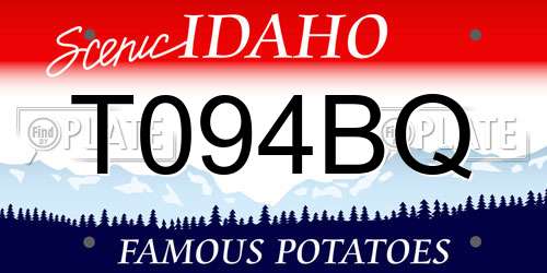 T094BQ Idaho License Plate