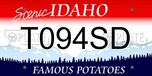 T094SD Idaho License Plate