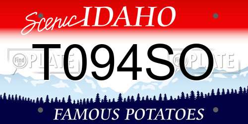 T094SO Idaho License Plate