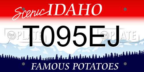 T095EJ Idaho License Plate