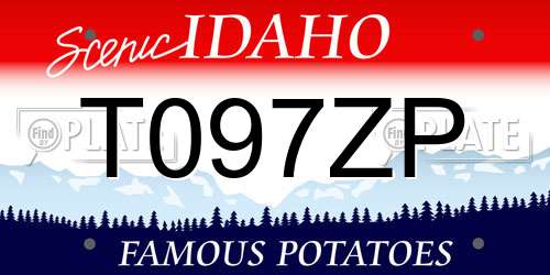 T097ZP Idaho License Plate