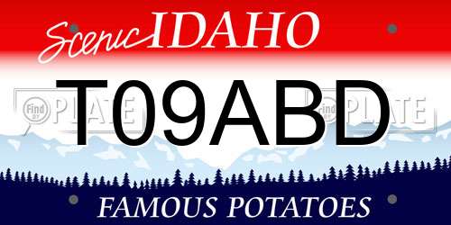 T09ABD Idaho License Plate