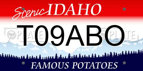 T09ABO Idaho License Plate