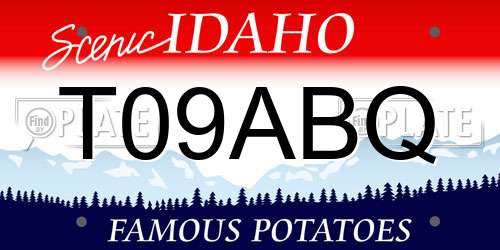 T09ABQ Idaho License Plate