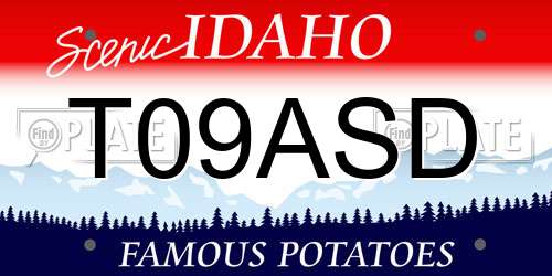T09ASD Idaho License Plate