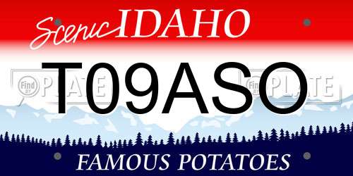 T09ASO Idaho License Plate
