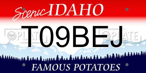 T09BEJ Idaho License Plate