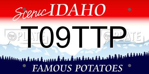 T09TTP Idaho License Plate