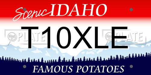 T10XLE Idaho License Plate
