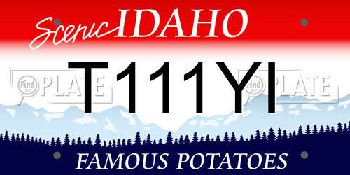 T111YI Idaho License Plate