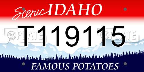 T119115 Idaho License Plate