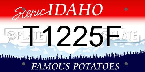 T1225F Idaho License Plate