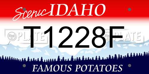 T1228F Idaho License Plate
