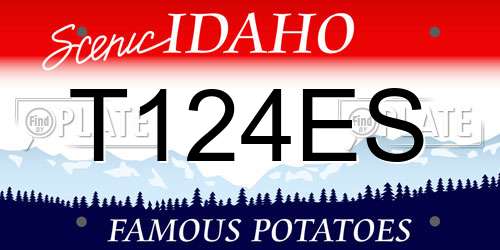 T124ES Idaho License Plate