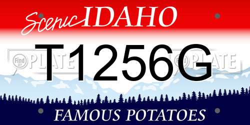 T1256G Idaho License Plate