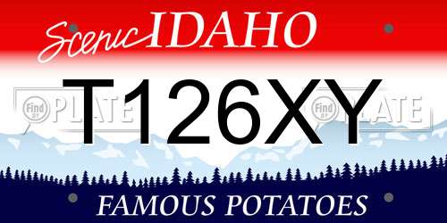 T126XY Idaho License Plate