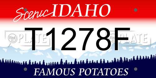 T1278F Idaho License Plate
