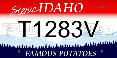 T1283V Idaho License Plate