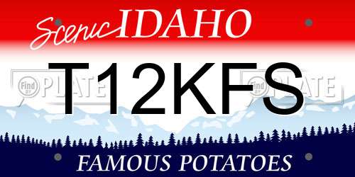 T12KFS Idaho License Plate