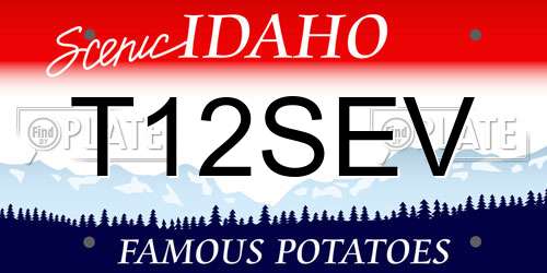 T12SEV Idaho License Plate