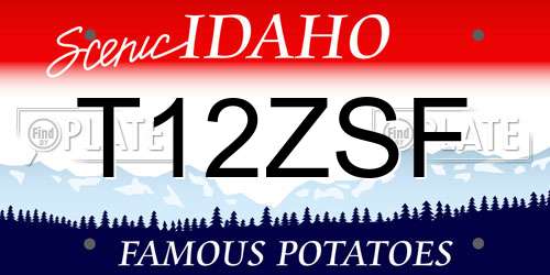 T12ZSF Idaho License Plate