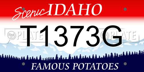 T1373G Idaho License Plate