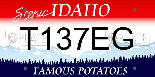 T137EG Idaho License Plate