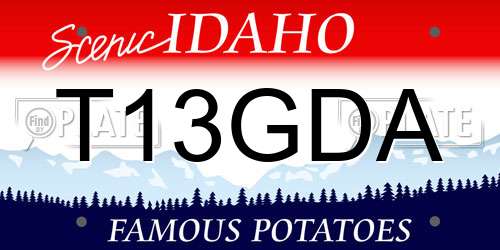 T13GDA Idaho License Plate