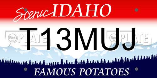 T13MUJ Idaho License Plate