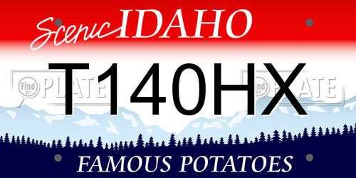 T140HX Idaho License Plate
