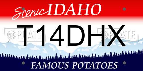 T14DHX Idaho License Plate