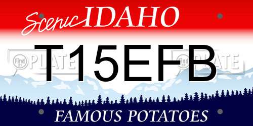 T15EFB Idaho License Plate