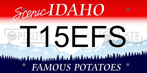 T15EFS Idaho License Plate