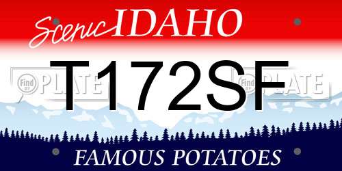 T172SF Idaho License Plate