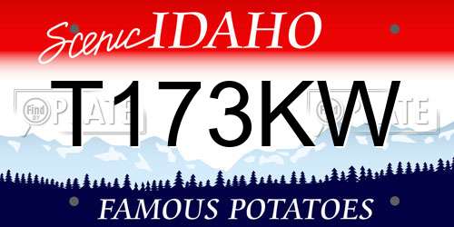 T173KW Idaho License Plate