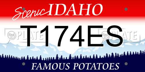 T174ES Idaho License Plate