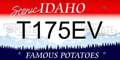 T175EV Idaho License Plate