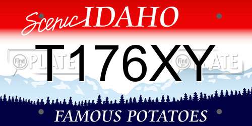 T176XY Idaho License Plate