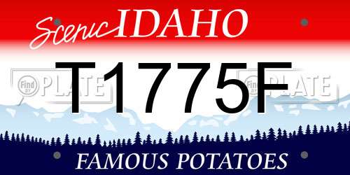 T1775F Idaho License Plate