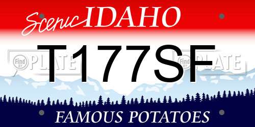 T177SF Idaho License Plate