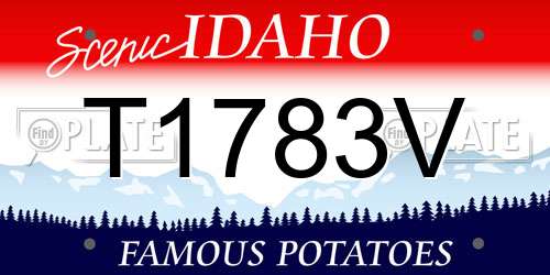 T1783V Idaho License Plate