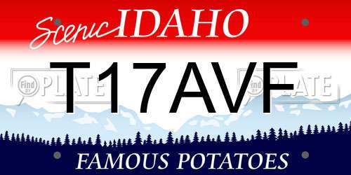 T17AVF Idaho License Plate