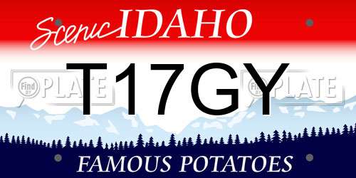 T17GY Idaho License Plate