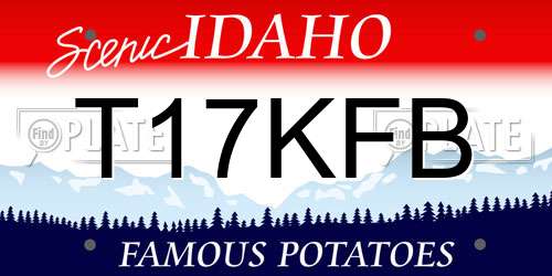 T17KFB Idaho License Plate