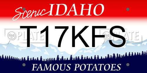 T17KFS Idaho License Plate