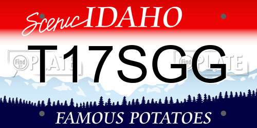 T17SGG Idaho License Plate