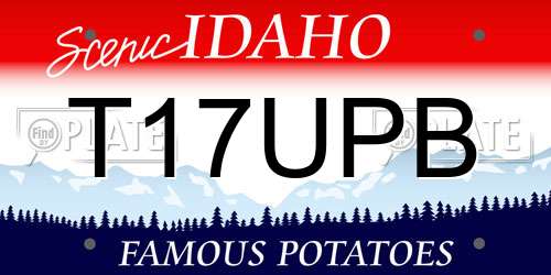 T17UPB Idaho License Plate