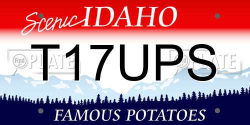 T17UPS Idaho License Plate