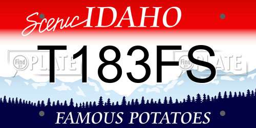 T183FS Idaho License Plate