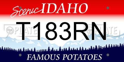 T183RN Idaho License Plate